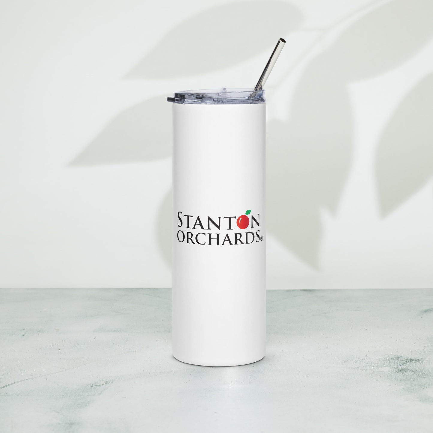 Stainless Steel Tumbler with Stanton Orchards Logo