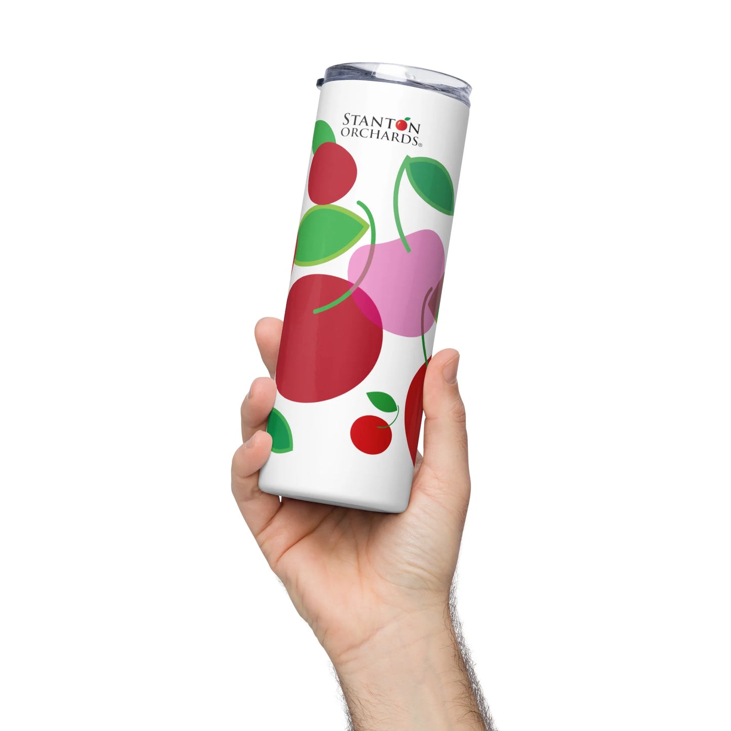 Cherries Motif Eco Water Bottle 20 oz Sip or Straw