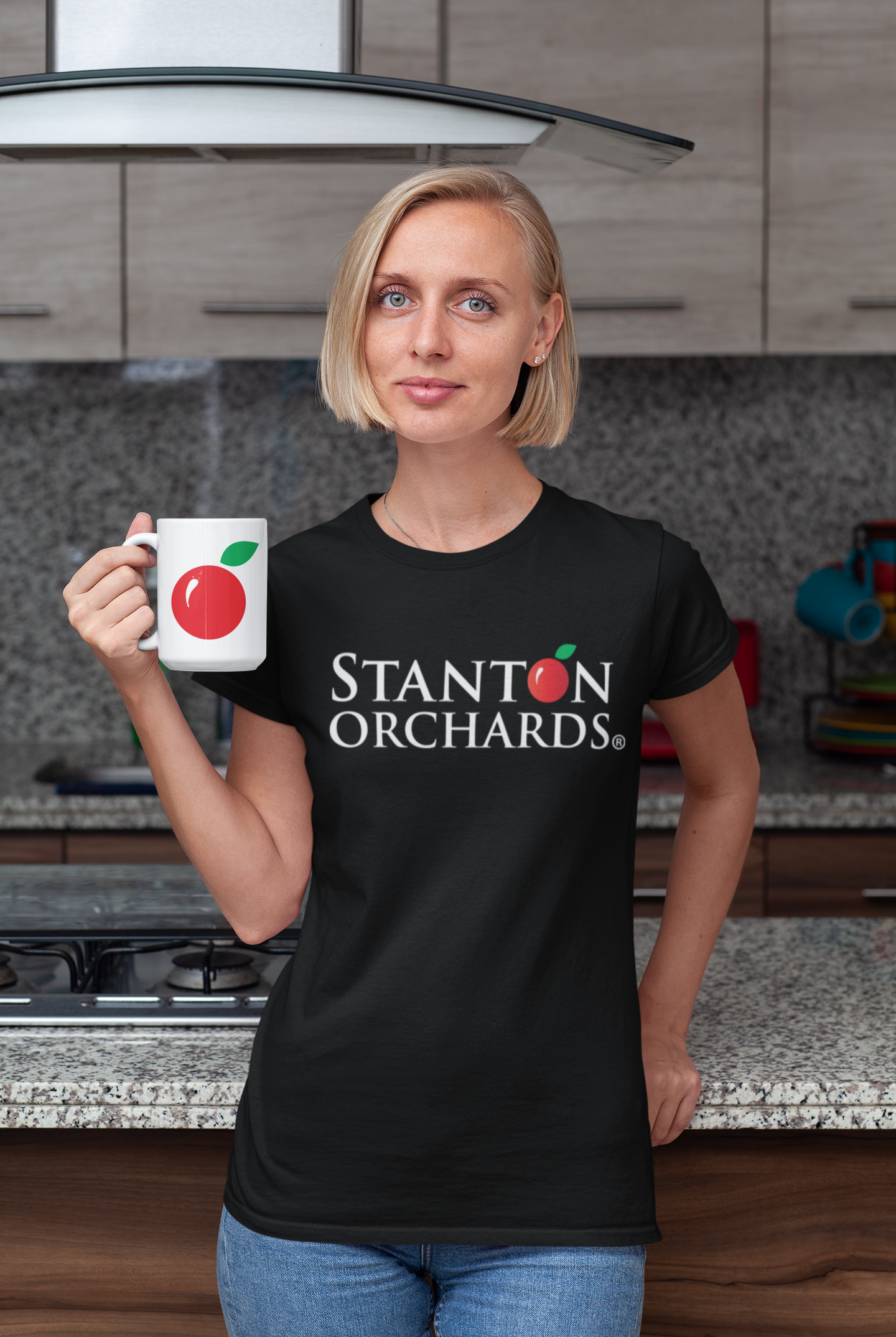 Women's Fashion Fit T-Shirt With Stanton Orchards Logo