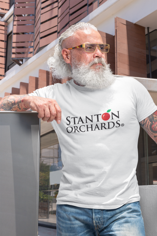 Official Stanton Orchard's Logo T-Shirt. Men's Cotton Crew.